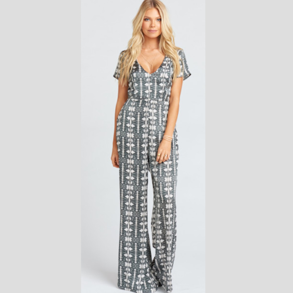 Show Me Your Mumu Brianna Jumpsuit Snake Print EUC